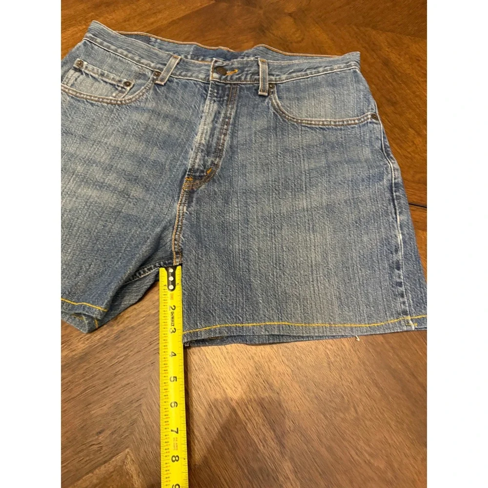 Levis Denim Shorts Mens 34 Medium Wash‎ Blue Cut Off Style Jean Shorts